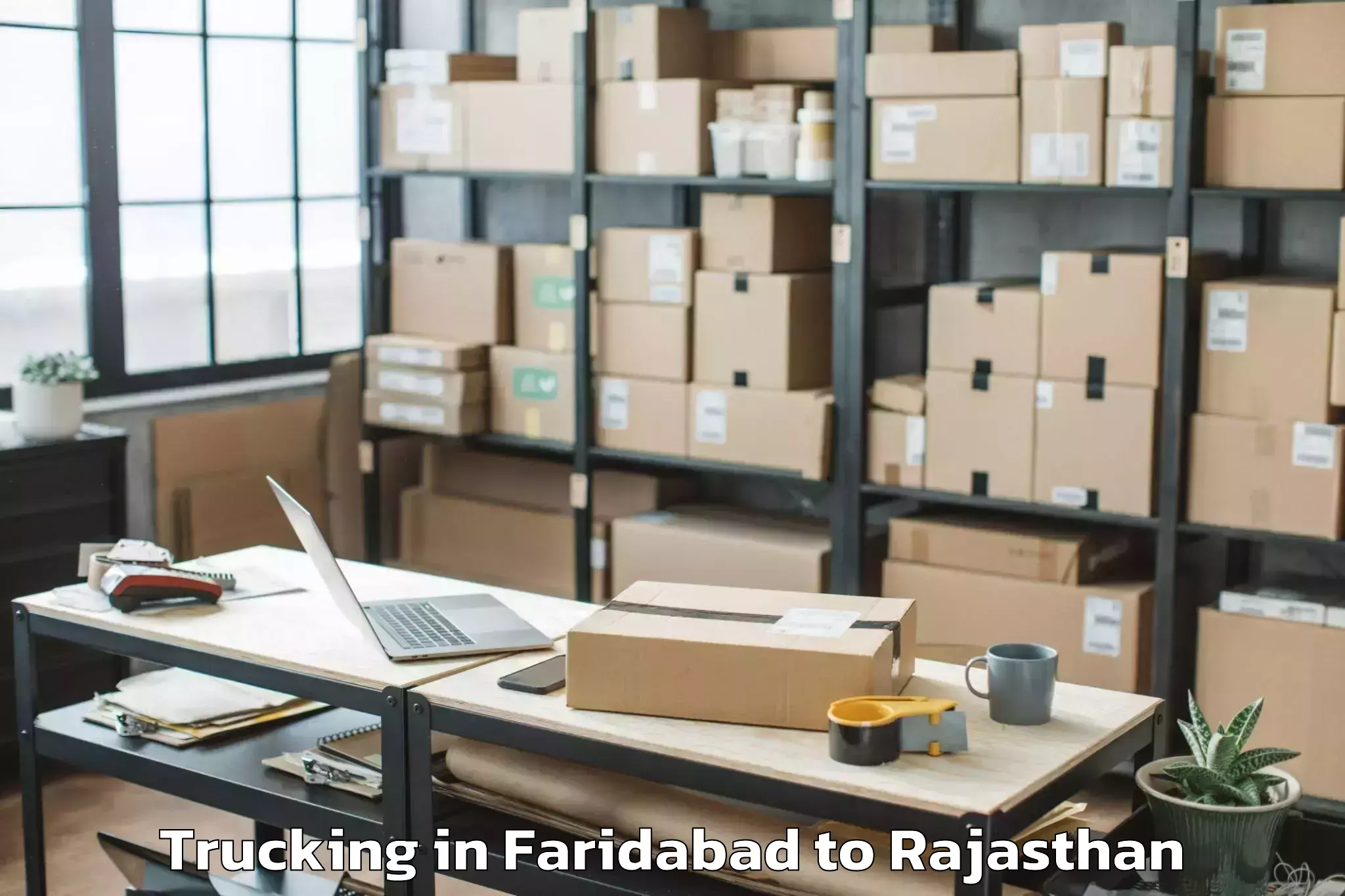 Book Faridabad to Chhoti Sadri Trucking Online